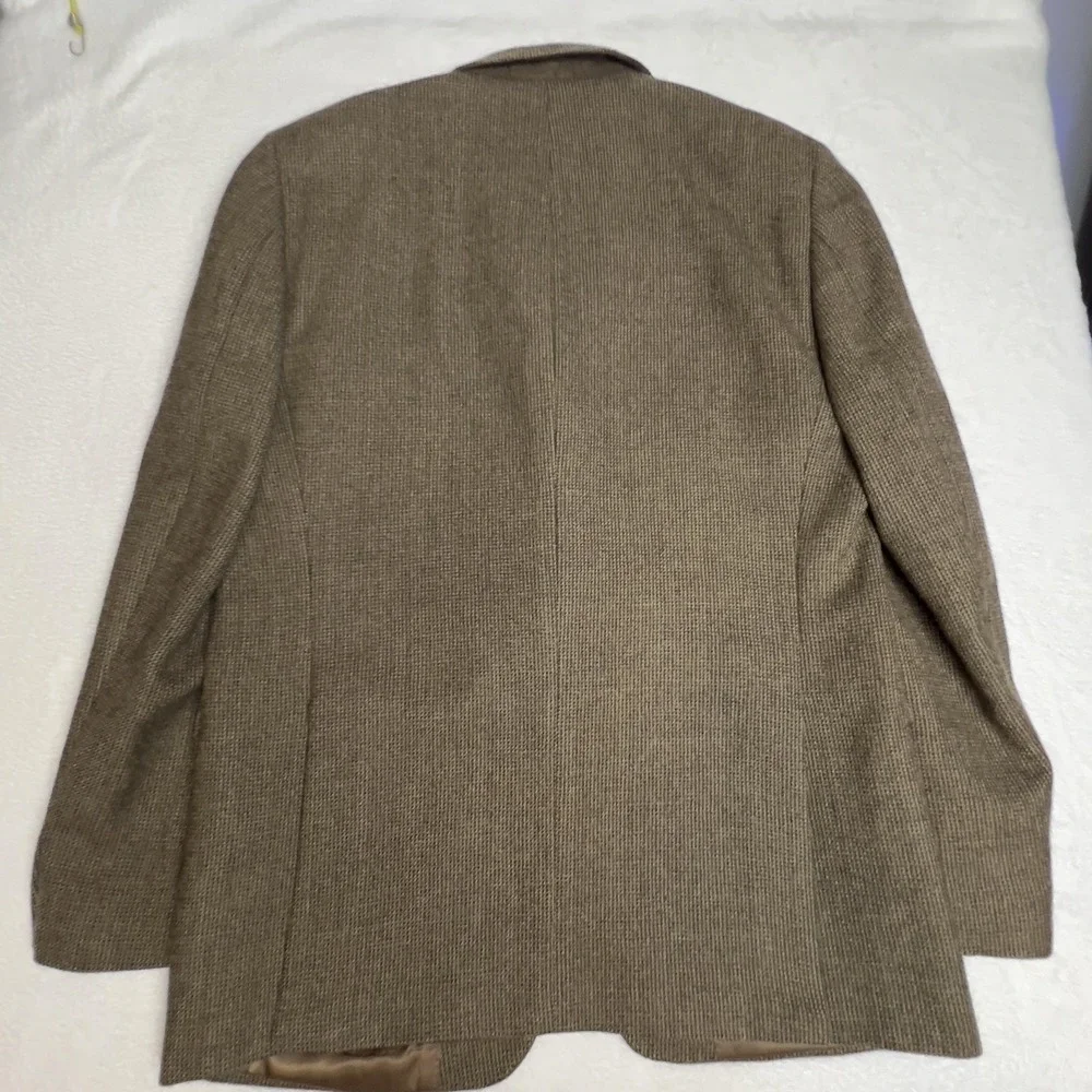 Lauren Ralph Lauren Blazer Mens 44L Brown 100%‎ Wool Slim Fit Sport Coat Jacket